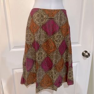 J. JILL A-Line 100% Cotton Skirt Medium